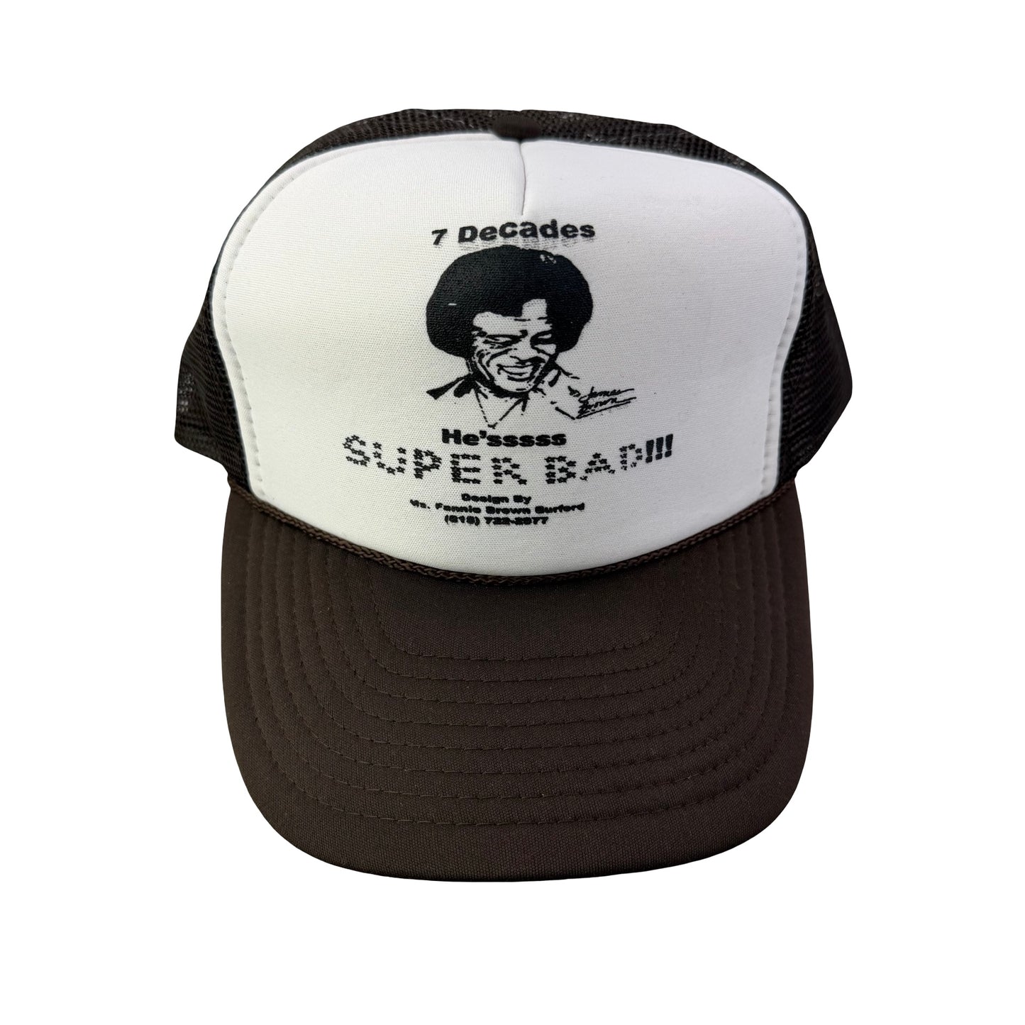 Vintage 2000s Y2K James Brown Trucker Hat - Brown