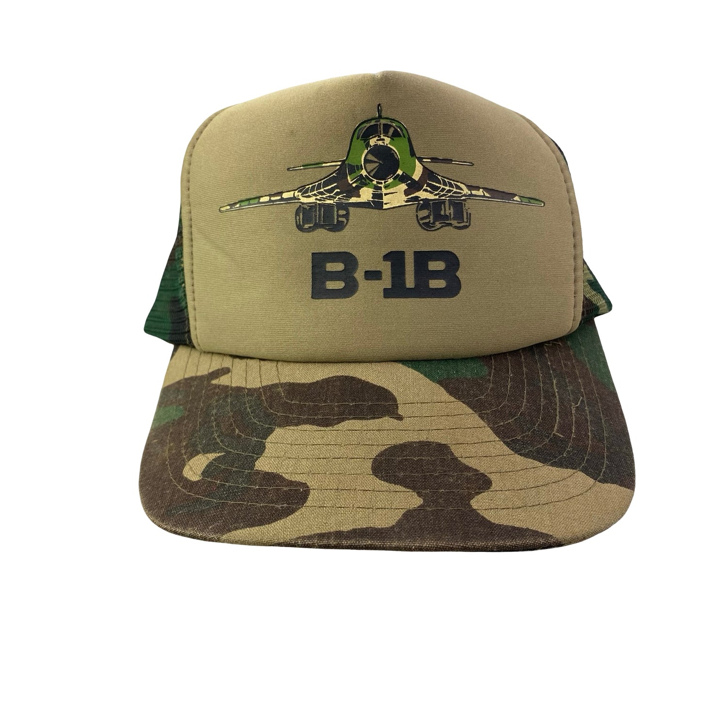 Vintage B-1B Bomber - US Military Camouflage Camo Trucker Hat