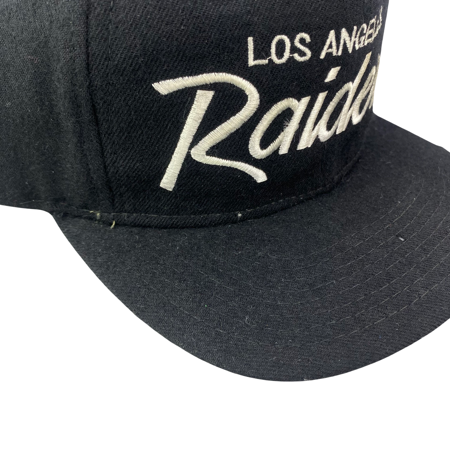 Vintage 90s Los Angeles (LA) Raiders Sports Specialties Script Wool Hat