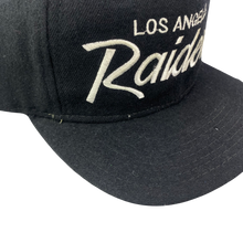 Load image into Gallery viewer, Vintage 90s Los Angeles (LA) Raiders Sports Specialties Script Wool Hat
