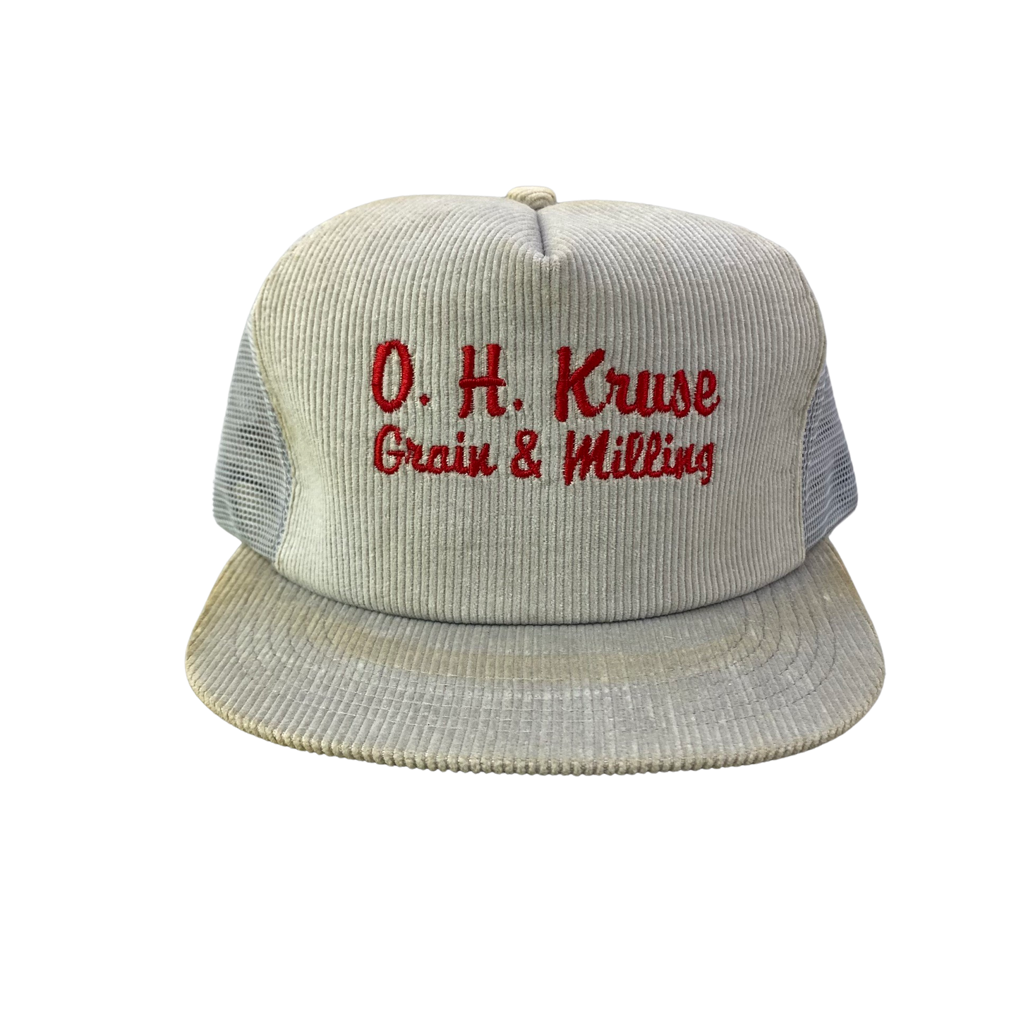 Vintage 80s 90s OH Kruse Grain and Milling Corduroy Hat