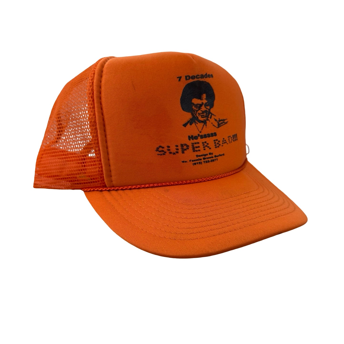 Vintage 2000s Y2K James Brown Trucker Hat - Orange