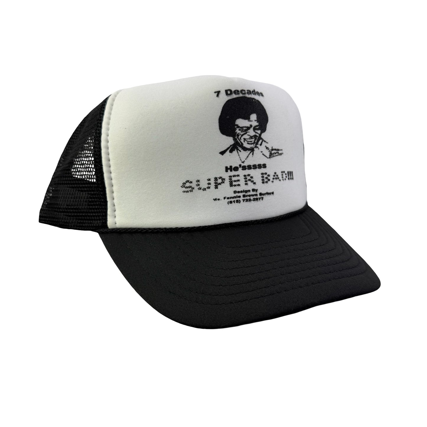 Vintage 2000s Y2K James Brown Trucker Hat - Black