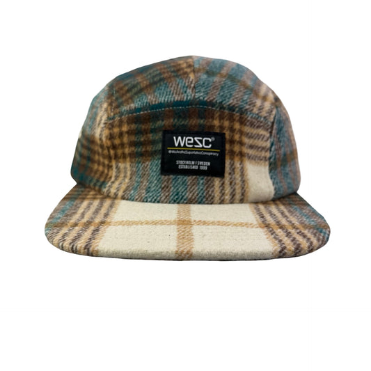 WESC We Are the Superlative Conspiracy 5 panel camper tweed Swedish hat