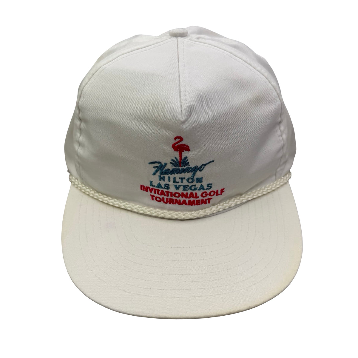 Vintage 90s Flamingo Hilton Las Vegas Golf Tournament Rope Cord Hat