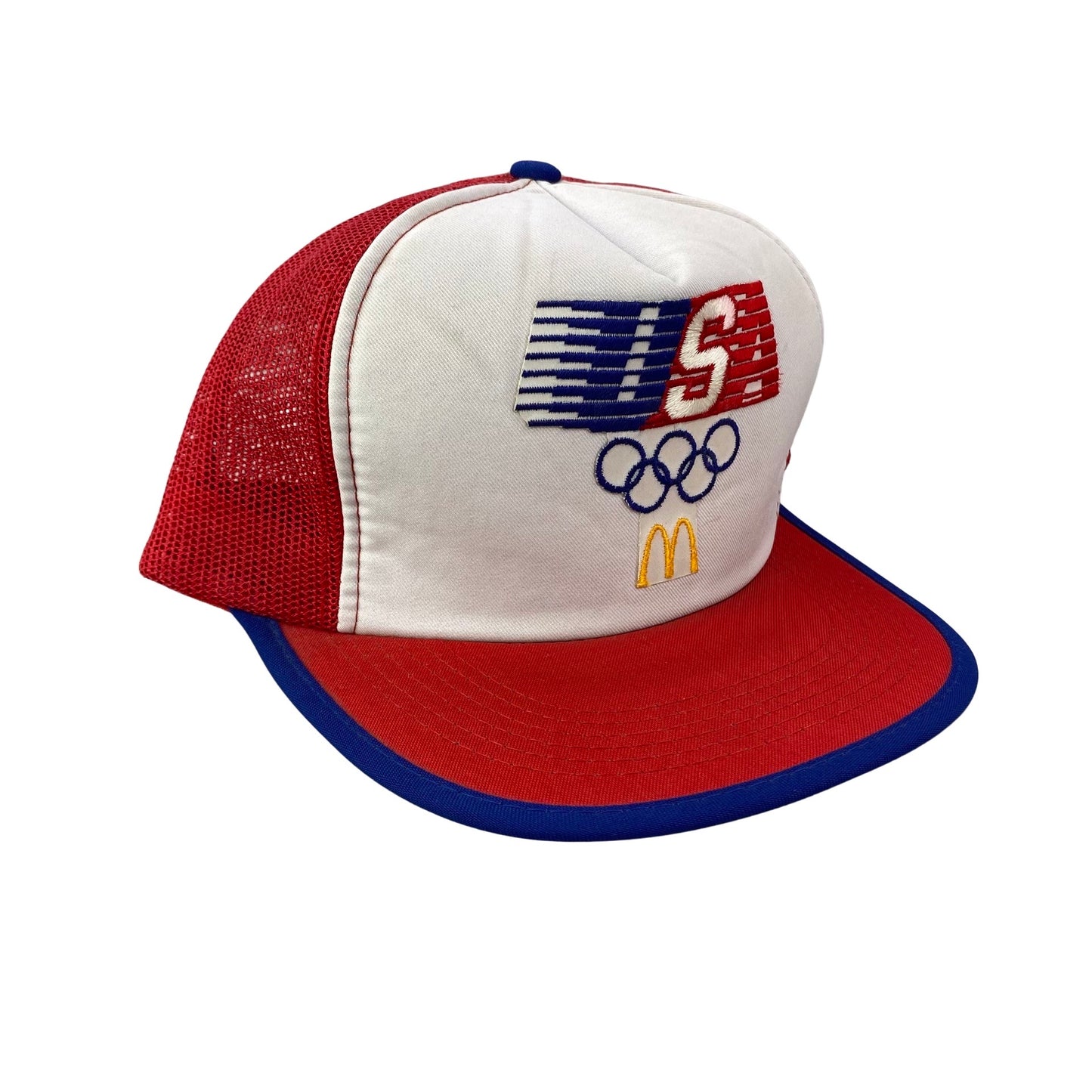 Vintage 80s 1984 Los Angeles USA Olympics x McDonald’s Promo Trucker Hat - F