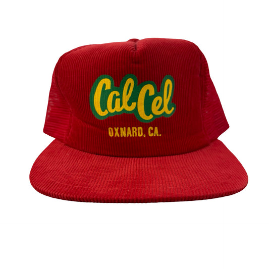 Vintage Cal Cel Oxnard California Corduroy Hat