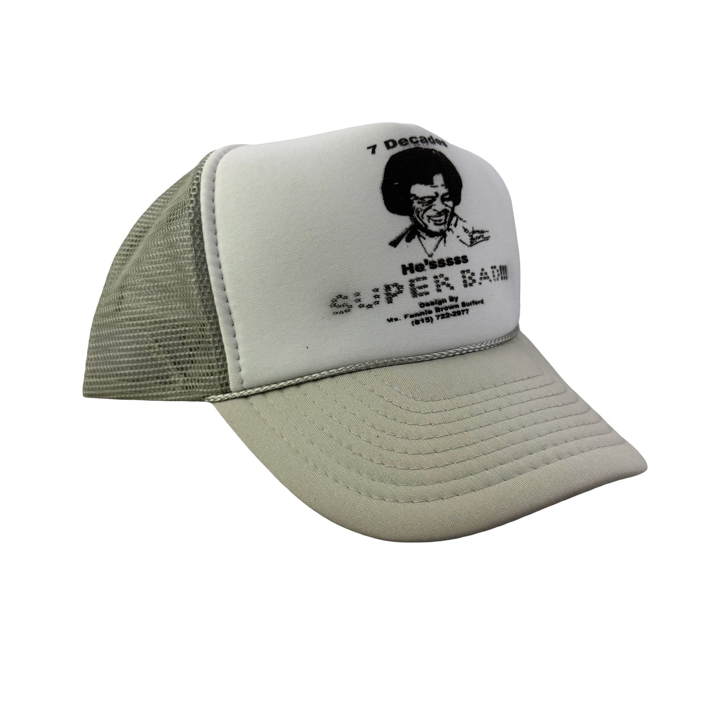 Vintage 2000s Y2K James Brown Trucker Hat - Gray