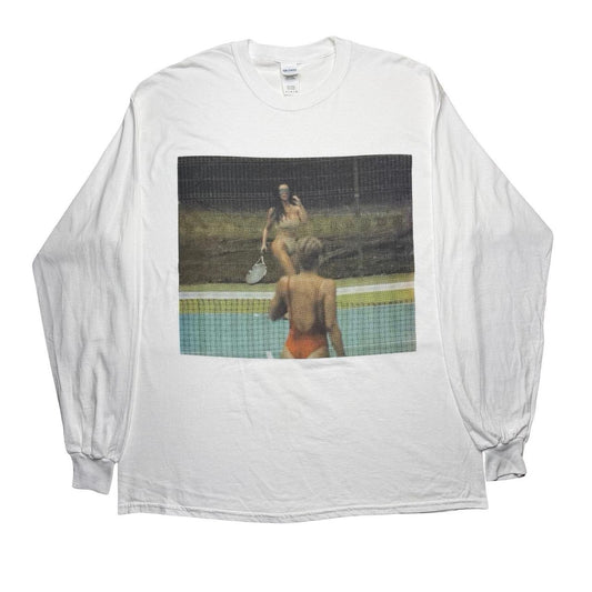 Kanye West x Saint Pablo x Kim Kardashian tennis long sleeve white shirt XL