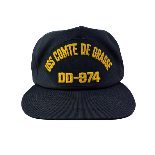 Vintage 70s 80s USS Comte de Grasse DD-974 Military New Era Hat