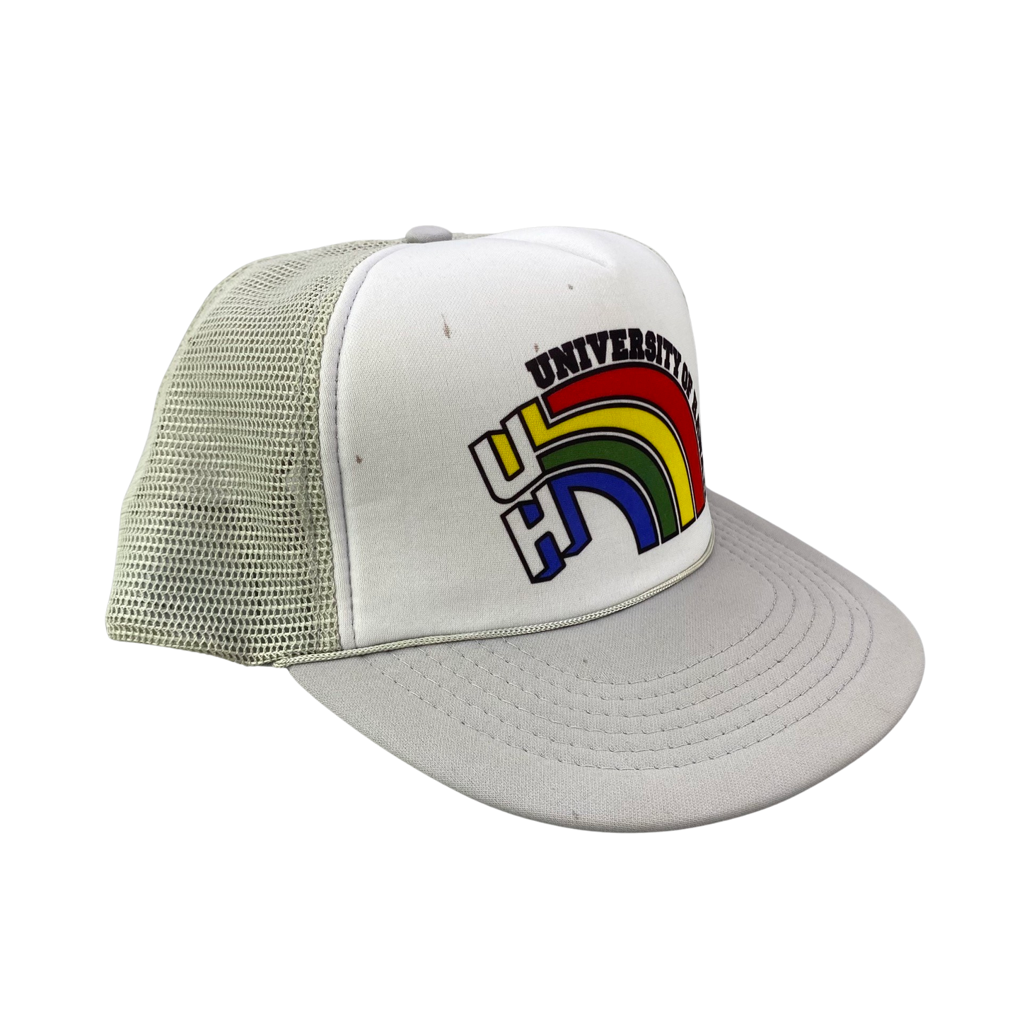 Vintage 90s Hawaii Rainbows College Trucker Hat