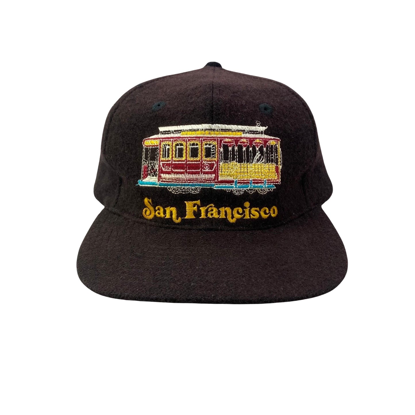 Vintage San Francisco Train Trolley City Wool Hat