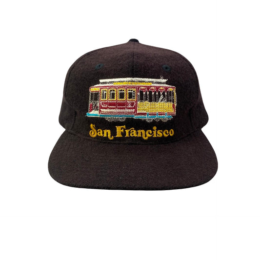 Vintage San Francisco Train Trolley City Wool Hat