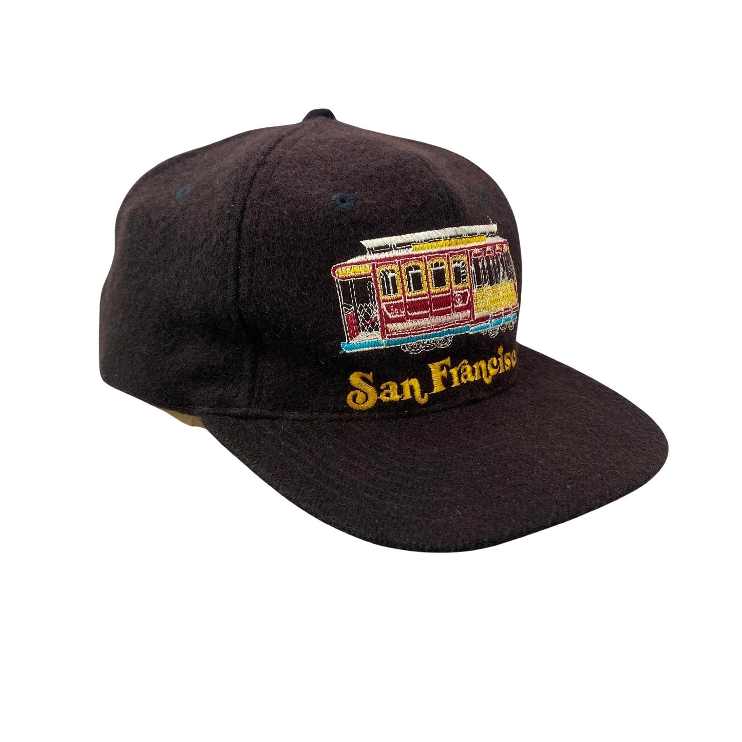 Vintage San Francisco Train Trolley City Wool Hat