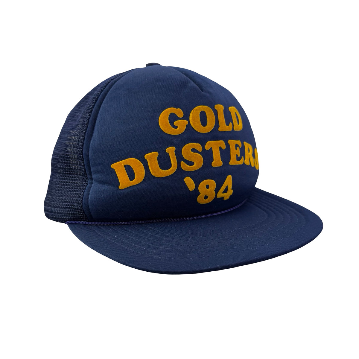 Vintage 80s Gold Busters 84 Little League Baseball Trucker Hat