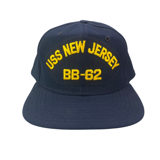 Vintage USS New Jersey BB-62 Military Navy Hat