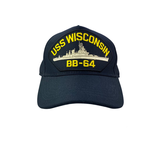 Vintage USS Wisconsin BB-64 Naval Ship - Military Navy Hat