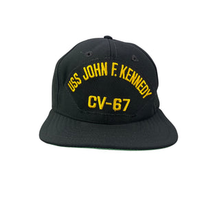 Vintage 80s 90s USS John F. Kennedy CVN-67 Naval Ship - New Era x Military Navy Hat