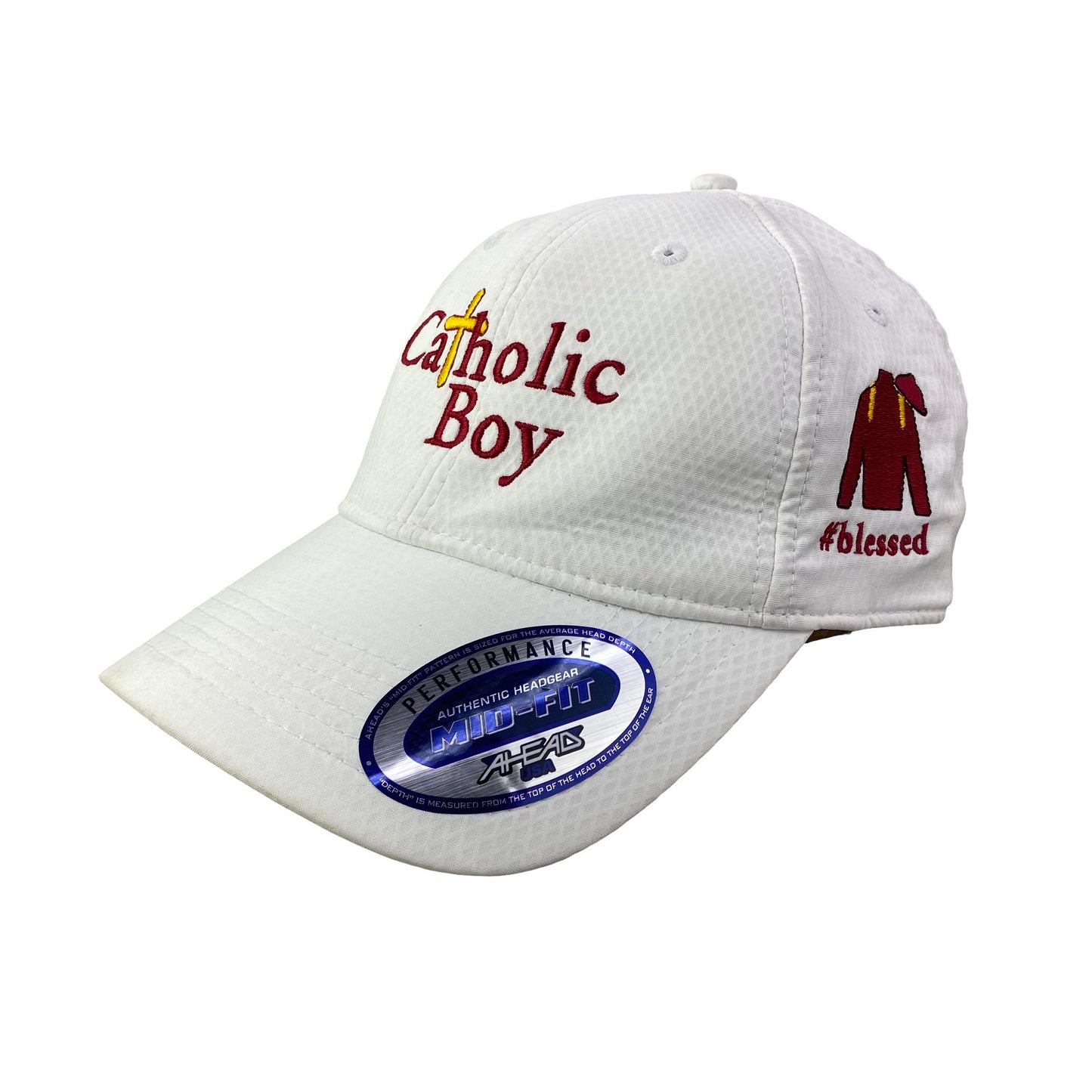 2018 Catholic Boy Horse Racing Dad Hat - A