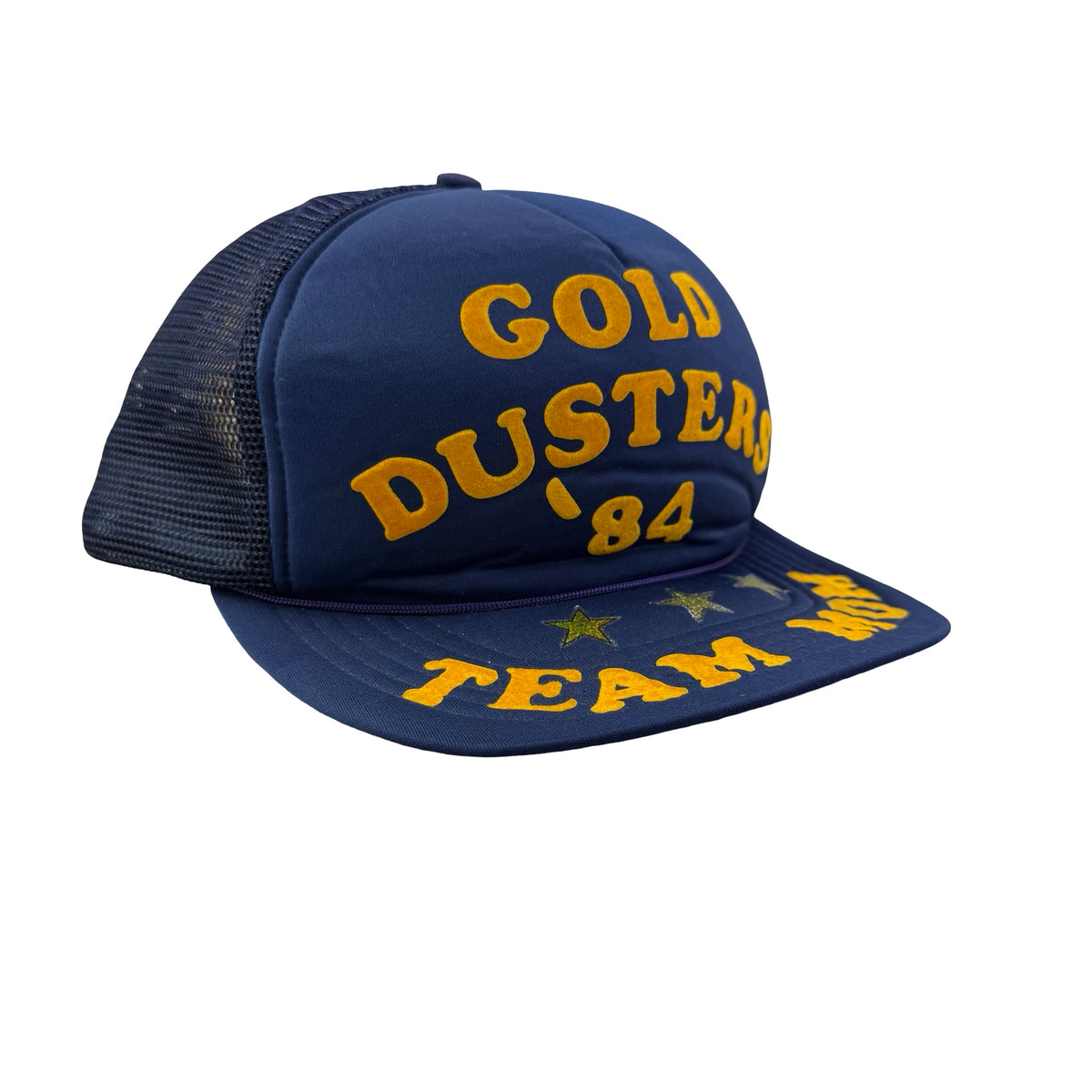 Vintage 80s Gold Busters 84 Little League Baseball Trucker Hat