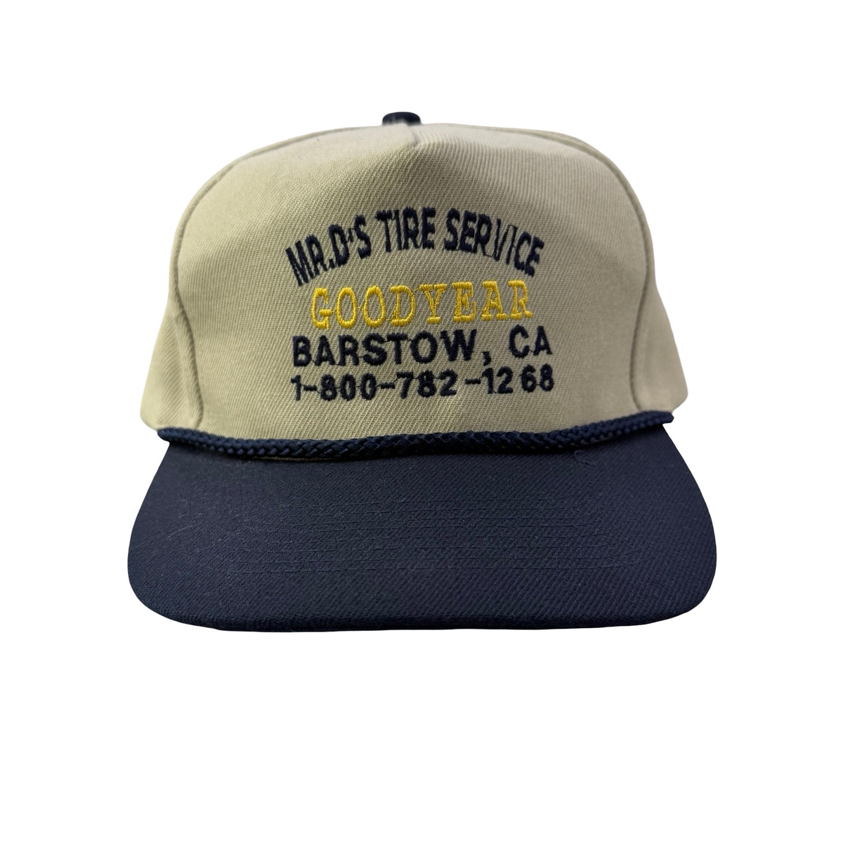 Vintage 90s Mr D’s Tire Service Goodyear Barstow California Hat - A