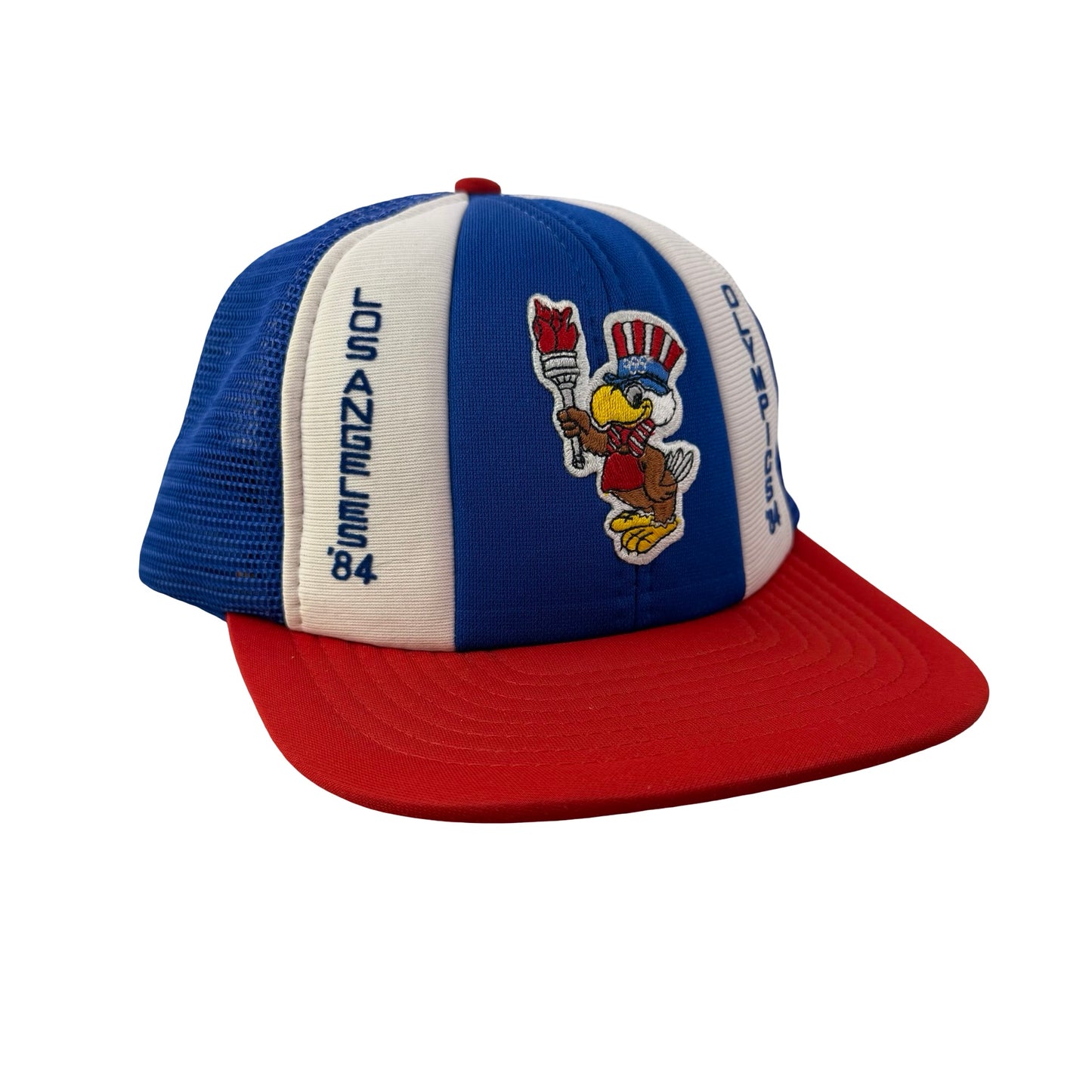 Vintage 80s 1984 Los Angeles USA Olympics Mascot Trucker Hat