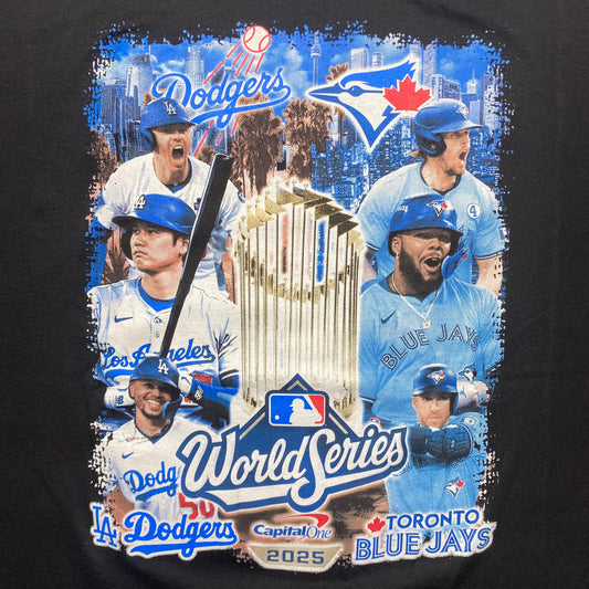 2025 World Series x LA Los Angeles Dodgers vs Toronto Blue Jays baseball shirt - XL