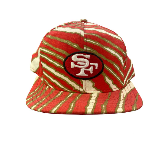 Vintage San Francisco 49ers Zubaz Zebra Stripes Hat
