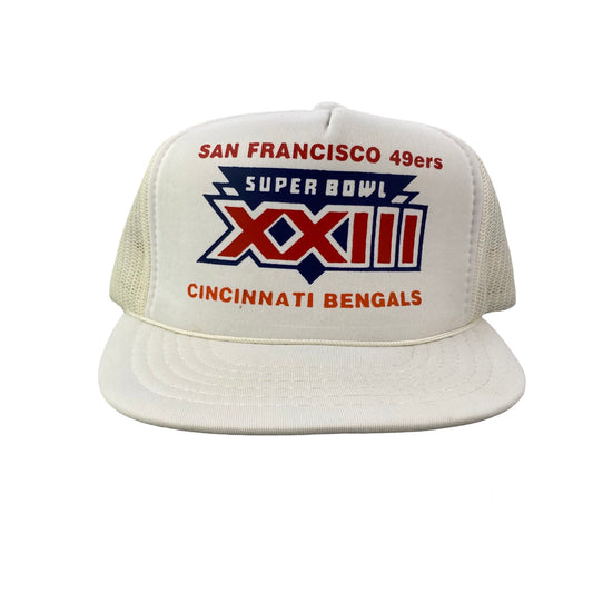 Vintage 80s 1989 San Francisco 49ers vs Cincinnati Bengals x Super Bowl XXIII Hat