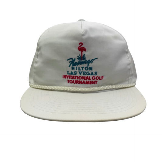 Vintage 90s Flamingo Hilton Las Vegas Golf Tournament Rope Cord Hat