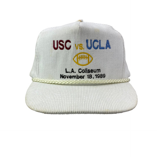 Vintage 80s 1989 USC Trojans vs UCLA Bruins College Football Corduroy Hat