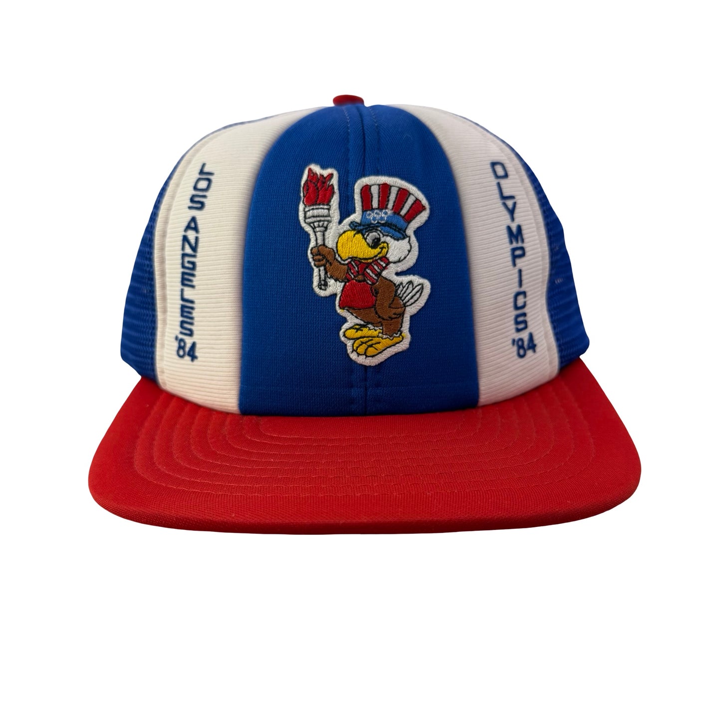 Vintage 80s 1984 Los Angeles USA Olympics Mascot Trucker Hat