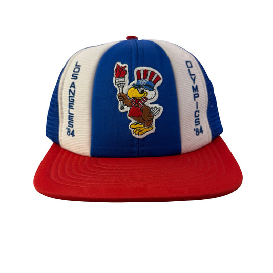 Vintage 80s 1984 Los Angeles USA Olympics Mascot Trucker Hat