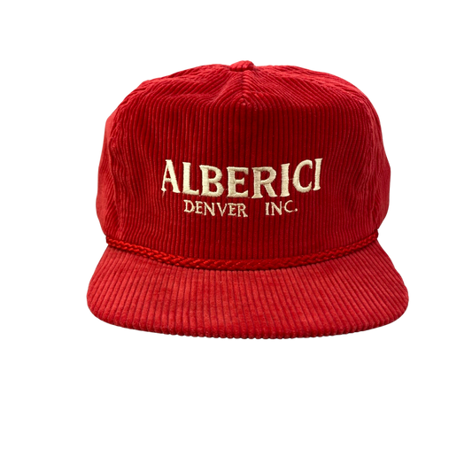 Vintage 80s 90s Alberici Denver Colorado Corduroy Hat - A