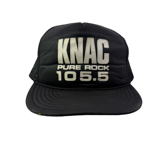 Vintage 80s 90s KNAC 105.5 "Pure Rock" Radio Music Promo Trucker Hat