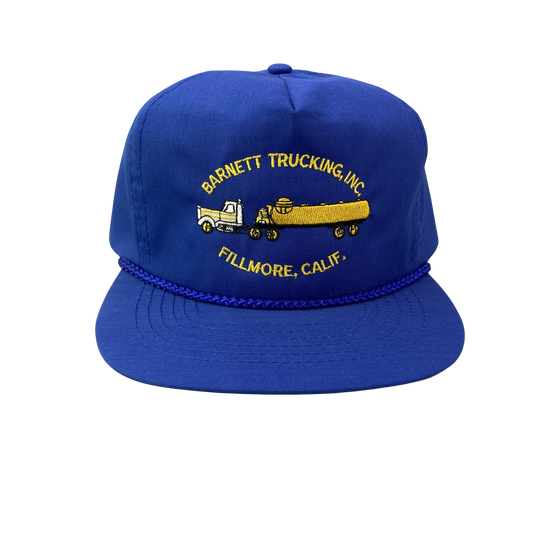 Vintage Cord Rope Hat - Barnett Trucking / Fillmore, California