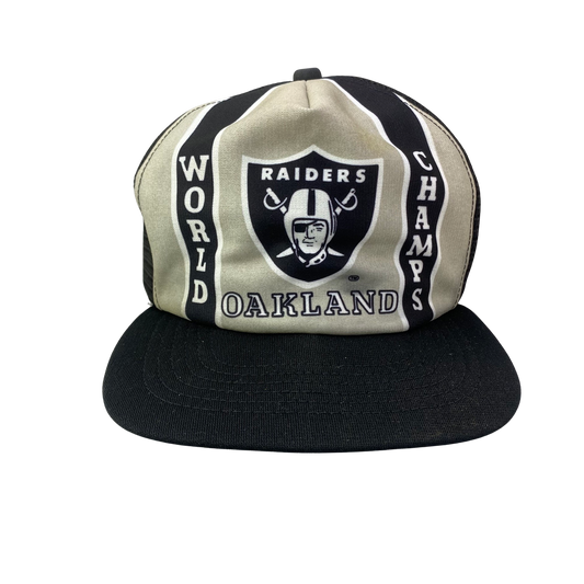 Vintage 80s Oakland Raiders Super Bowl World Champs Hat