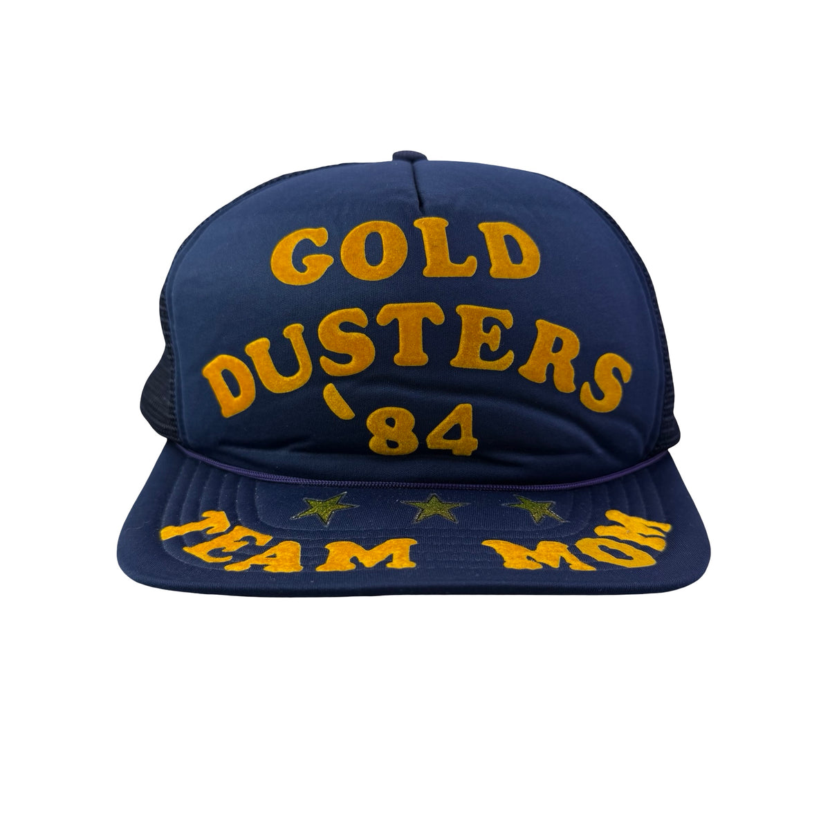 Vintage 80s Gold Busters 84 Little League Baseball Trucker Hat