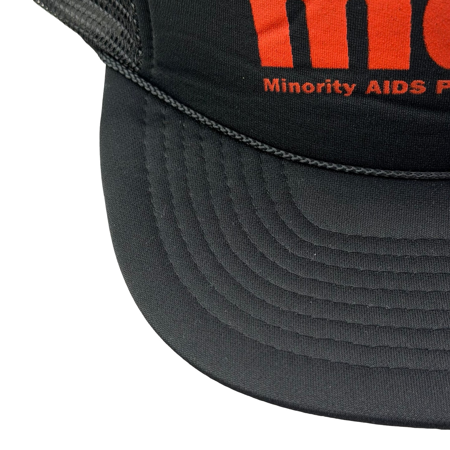 Vintage MAP Minority AIDS Project Trucker Rope Cord Hat