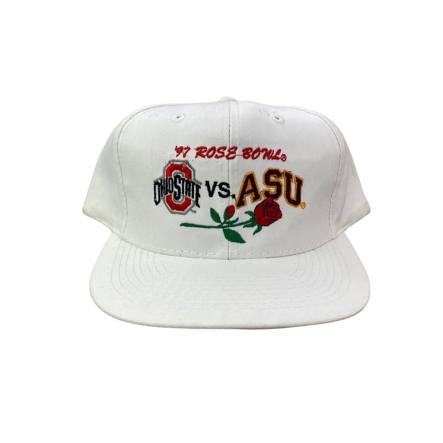 Vintage 90s Ohio St Buckeyes (OSU) vs Arizona St Sun Devils (ASU) Rose Bowl College Football Hat