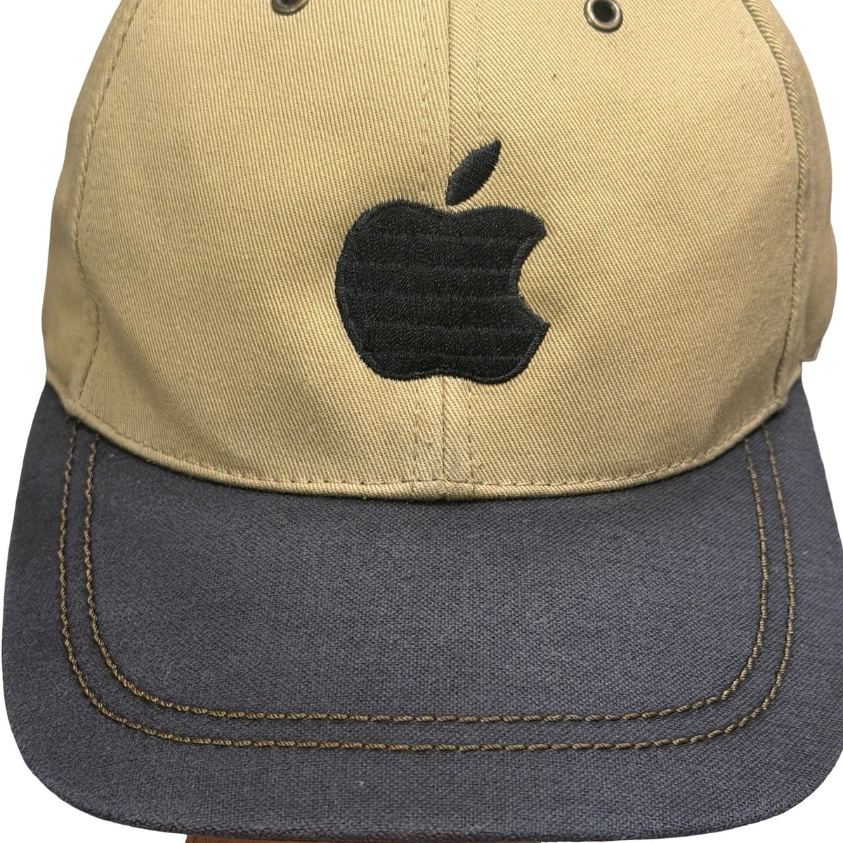 Vintage 90s Apple Computer Hat - Gear For Sports Two Tone Embroidered Cap Made in Taiwan Tech Promo Rare