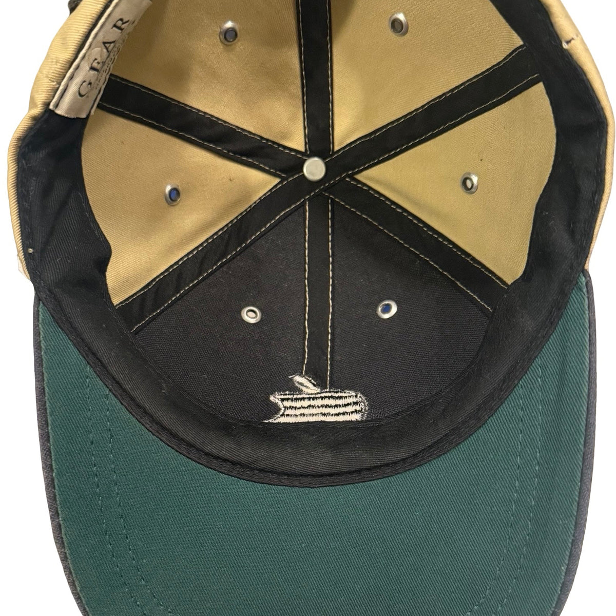 Vintage 90s Apple Computer Hat - Gear For Sports Two Tone Embroidered Cap Made in Taiwan Tech Promo Rare