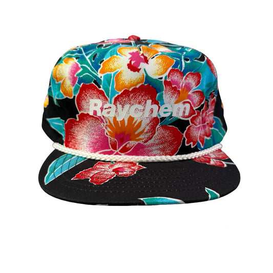 Vintage Raychem Floral Rope Cord Hat