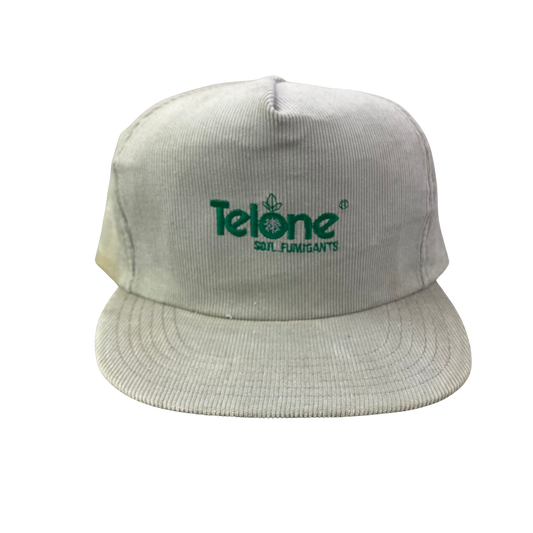 Vintage 80s 90s Telone Soil Fumigents Corduroy Hat - C