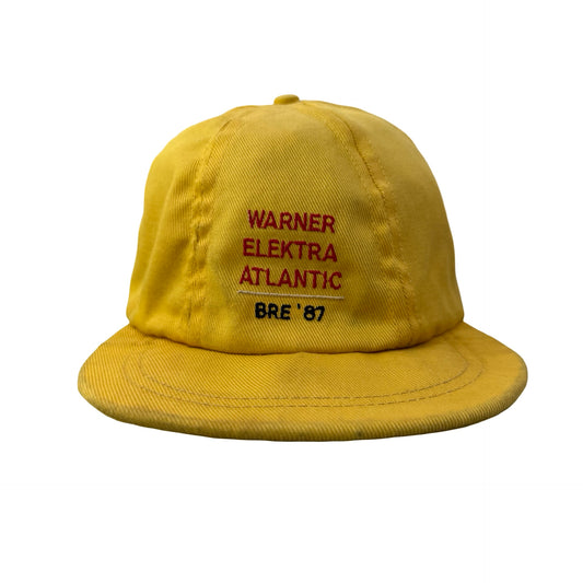 Vintage 80s Warner Elektra Atlantic x BRE 87 Black Radio Exclusive Music Promo Hat