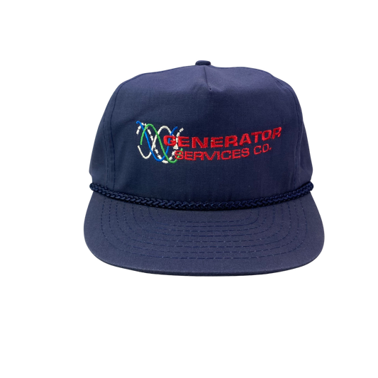 Vintage 90s Cord Rope Hat - Generator Services Company