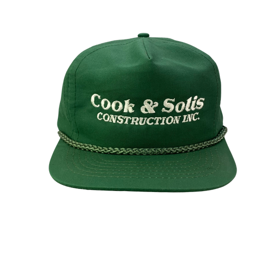 Vintage 90s Cord Rope Hat - Cook & Solis Construction Inc