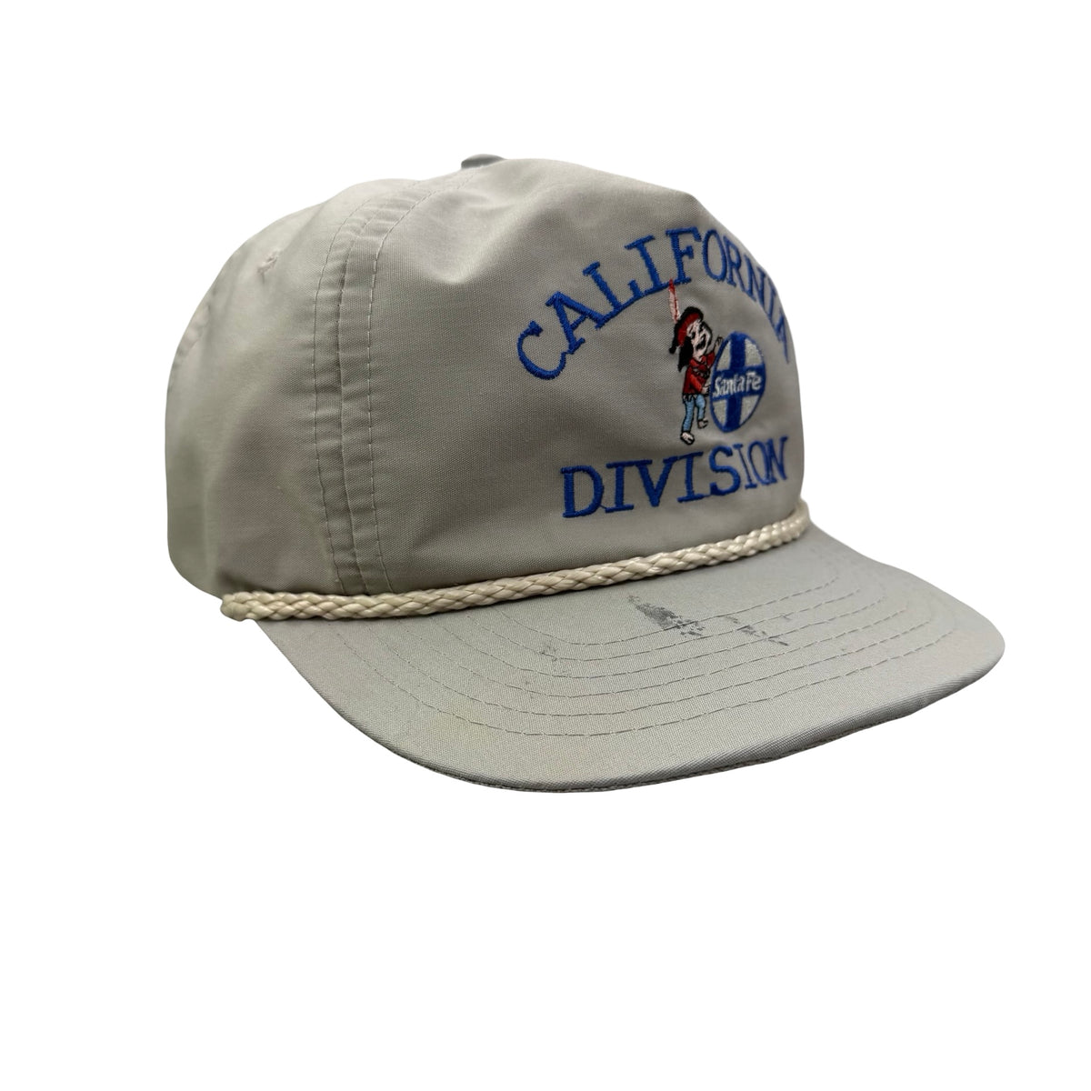 Vintage 90s Santa Fe California Division Train Rope Cord Hat
