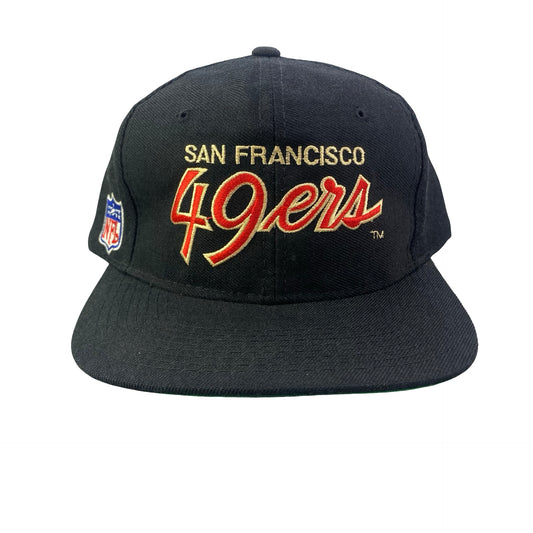 Vintage San Francisco 49ers Sports Specialties Script Black Hat