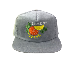 Vintage 80s 90s Lorsban Citrus Corduroy Hat